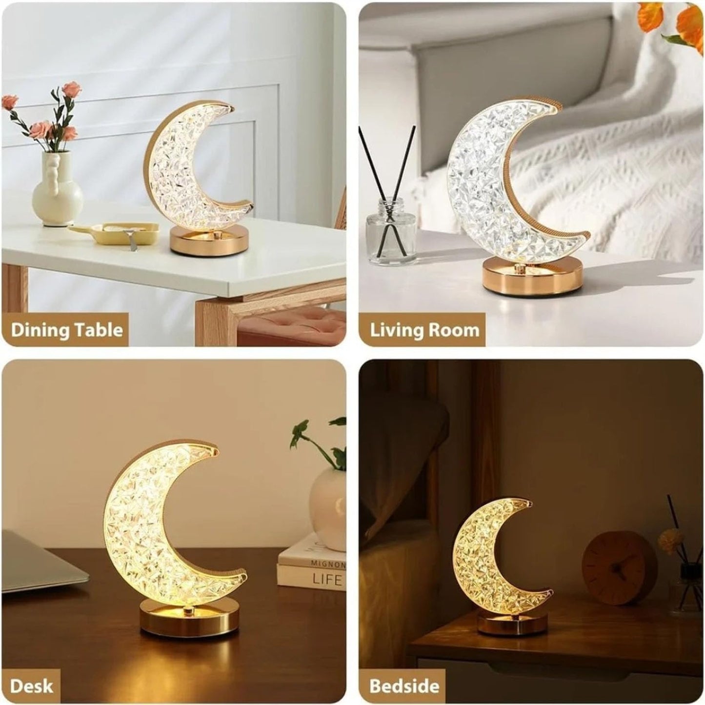 Moon Shape Bedroom Table Lamp