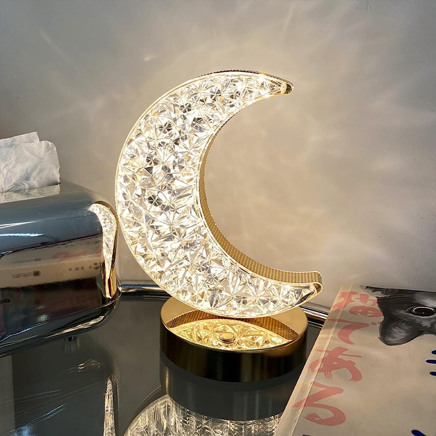 Moon Shape Bedroom Table Lamp