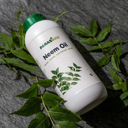 Parasbag Cold-Pressed Pure Neem Oil | 100% Organic Plant Guard for Chemical-Free Family Gardening
